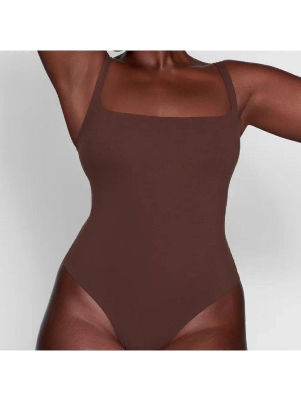 1356 NWT Skims Square Neck Bodysuit Sz Small Color Cocoa